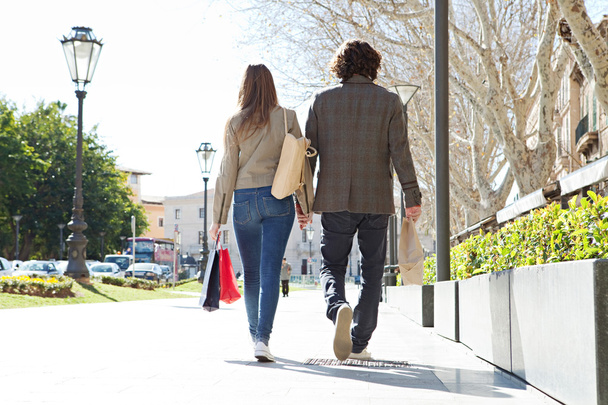Couple holding walking together - Photo, Image