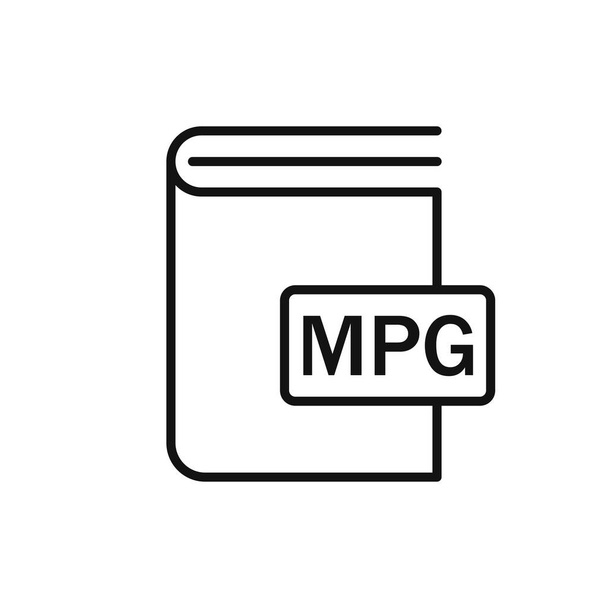 Book MPG formátumú ikon. Vektorillusztráció - Vektor, kép