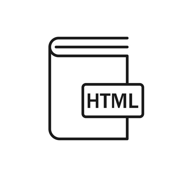 Иконка формата HTML. Векторная иллюстрация - Вектор,изображение