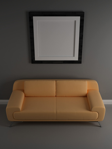 Sofa and painting - Foto, afbeelding