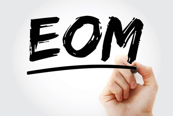 EOM - End Of Message acronym with marker, business concept background - Photo, Image
