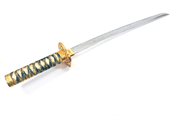 Японский самурай катана меч изолирован на белом
 - Фото, изображение