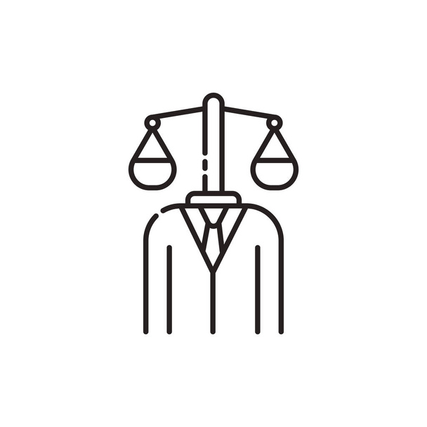 Icono del abogado. Símbolo de escala moderno, simple, vector, icono para el diseño del sitio web, aplicación móvil, ui. Ilustración vectorial - Vector, imagen