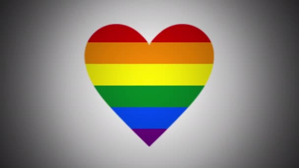 Animation der LGBT-Regenbogenfahne. LGBT-Liebessymbol. LGBT-Pride Monat 2021 - Filmmaterial, Video