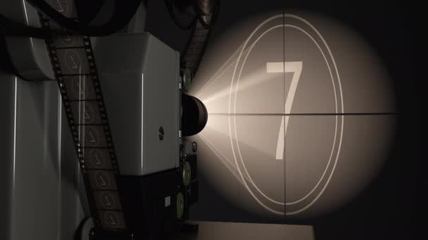 Elokuva projektori vastaan elokuva näytön ja valonsäteet ennustettu video - Materiaali, video