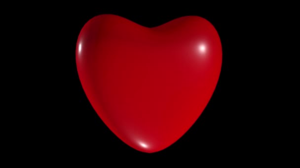 Вращающаяся 3D анимация сердца крупным планом - Кадры, видео