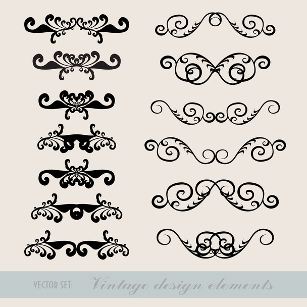 calligraphic design elements and page decoration - Vector, Imagen