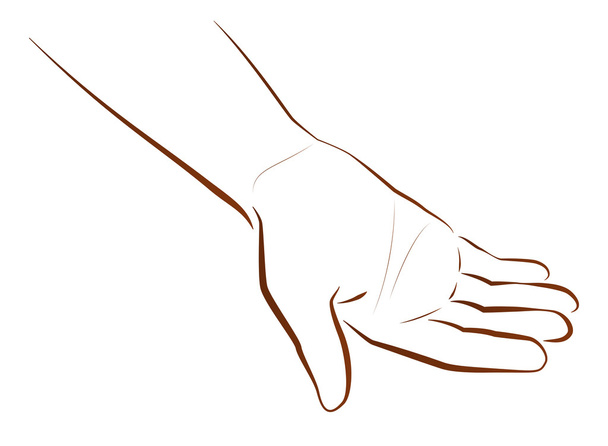 χέρι επαιτεία - Διάνυσμα, εικόνα