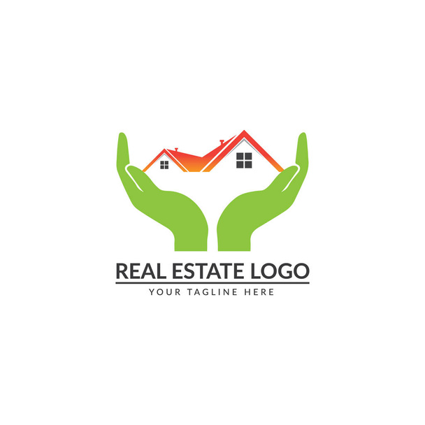 Вектор логотипу домашнього догляду, дизайн піктограми властивості
 - Вектор, зображення