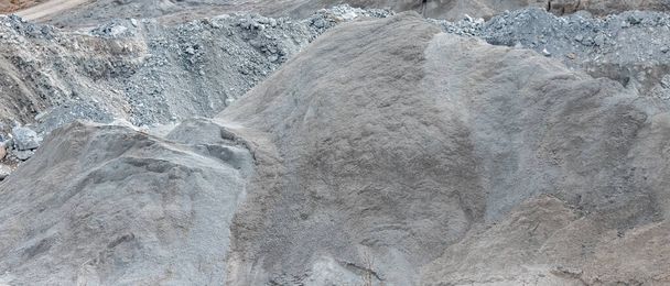 Stone open pit. Quarry gravel shredding for construction - Photo, Image