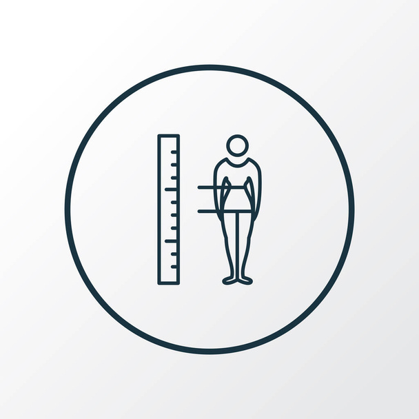 Body measurement icon line symbol. Premium quality isolated figure element in trendy style. - Vector, Image