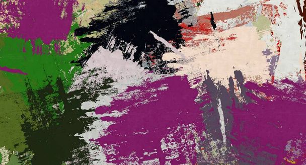 abstrait fond couleur grunge texture chaotique peinture coups - Photo, image