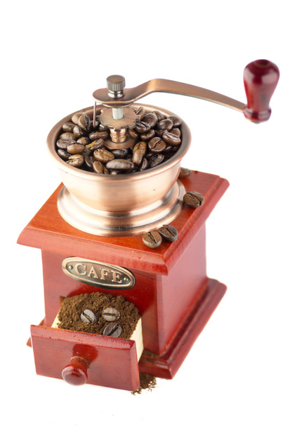 Moedor de café antiquado
 - Foto, Imagem