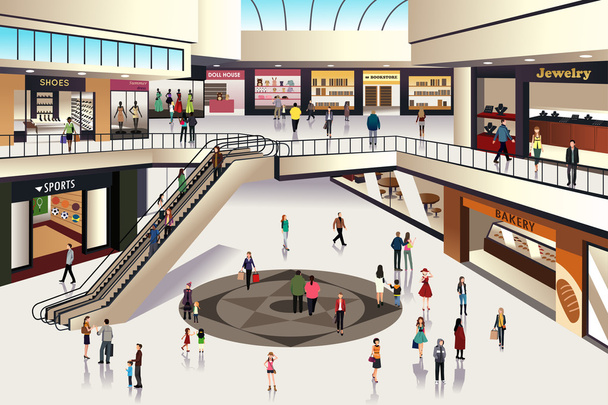 Shopping mall - Vector, Image