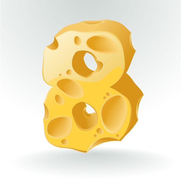 Cheese vector ABC. - Vektor, Bild