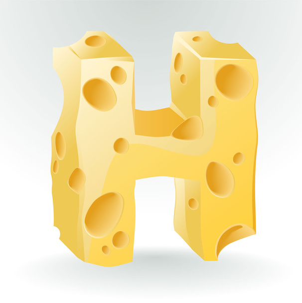 Cheese vector ABC. - Διάνυσμα, εικόνα