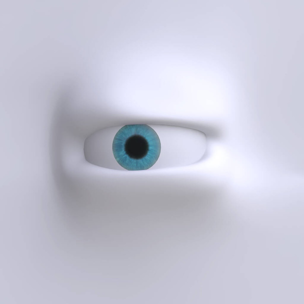 Cartoon-Auge. Element der Emotion Charaktere Gesicht. 3D-Darstellung. - Foto, Bild
