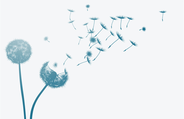 Dandelion in the wind. - Vector, Image