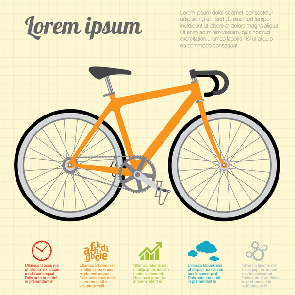Riding bicycle. - Vector, Imagen
