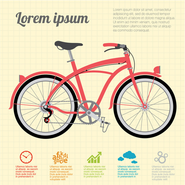 The bicycle. - Vector, Image