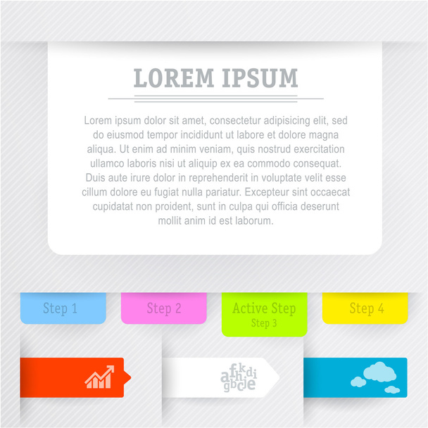 Conjunto de elementos de design de papel para infográficos
. - Vetor, Imagem