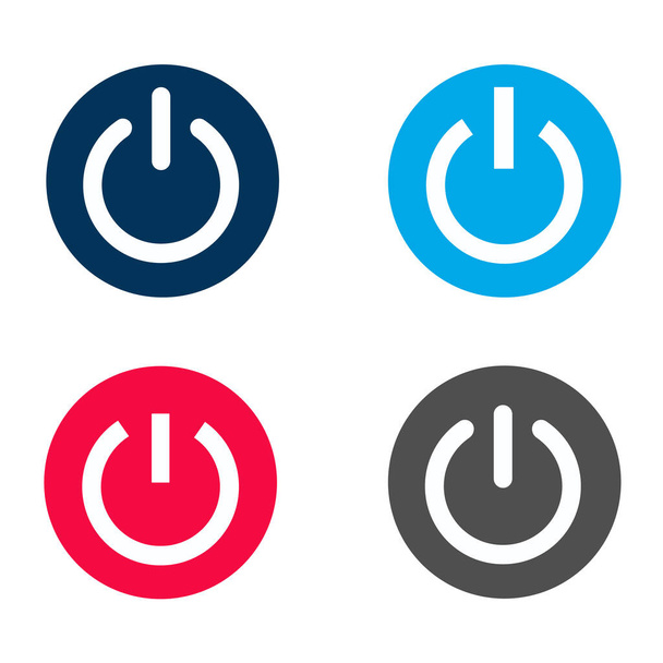 Seth, set of buttons with power symbol. Power button - Vector, Image