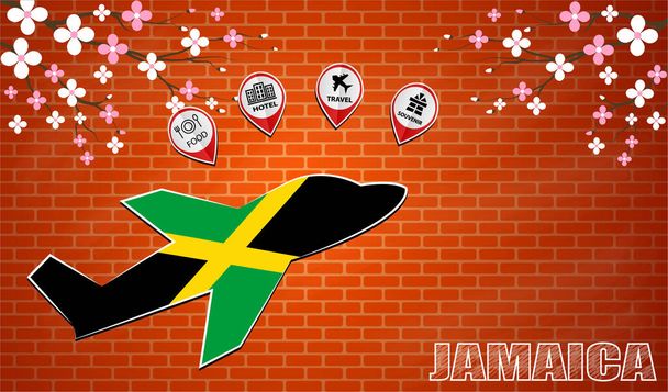 icona dell'aereo fatta con la bandiera della Giamaica
 - Vettoriali, immagini
