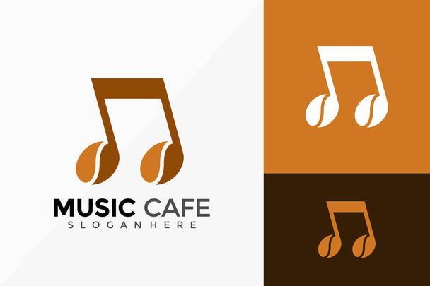 Abstract Coffe Shop music Дизайн логотипу. Креативна ідея логотипи дизайну Векторні ілюстрації шаблон
 - Вектор, зображення