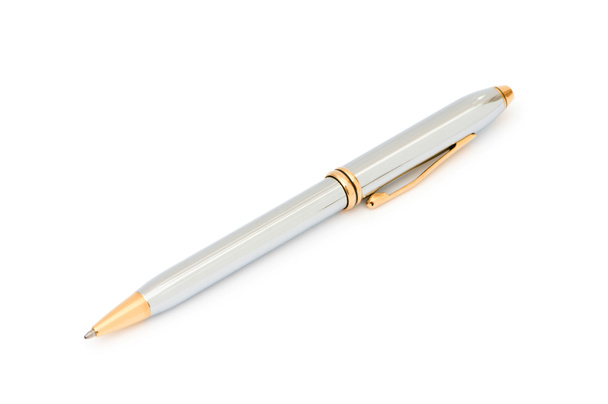 白い背景に孤立したペンを書く - 写真・画像
