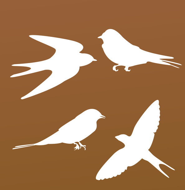 鳥シルエット - ベクター画像