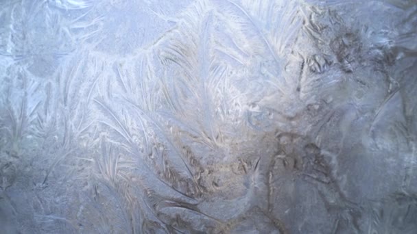 窓ガラスの美しい霜のパターン - 映像、動画