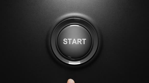 Press the start button. Start up concept. 3D video - Footage, Video