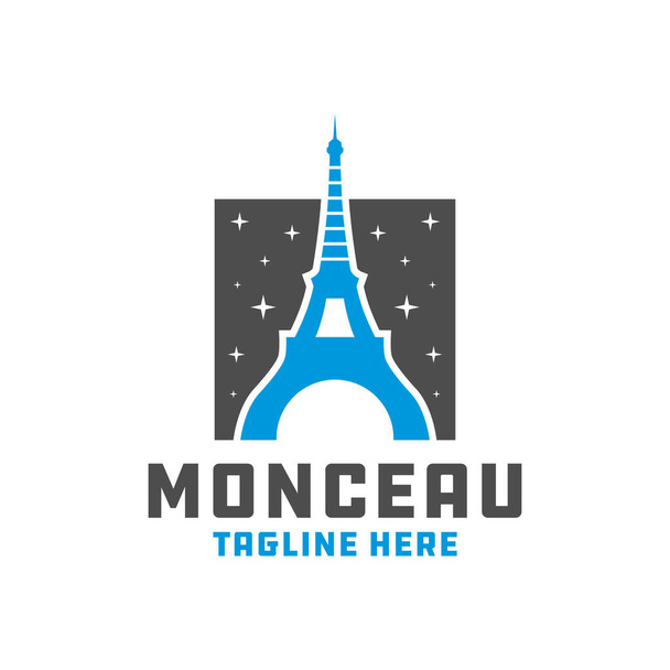 design moderne du logo de la tour eiffel - Vecteur, image
