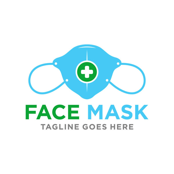 máscara médica diseño de logotipo moderno - Vector, Imagen
