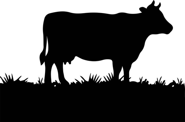 Ilustracja wektora krowy izolowana na tle - Wektor, obraz