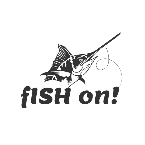 Αστεία Fishing Quote, Τυπογραφία σχεδιασμό για εκτύπωση ή χρήση ως αφίσα, κάρτα, φυλλάδιο ή T Shirt - Διάνυσμα, εικόνα