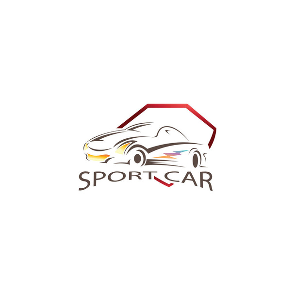 Modèle vectoriel d'illustration de logo de voiture de sport clip art - Vecteur, image