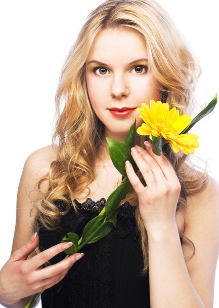 Woman with flower - Fotografie, Obrázek