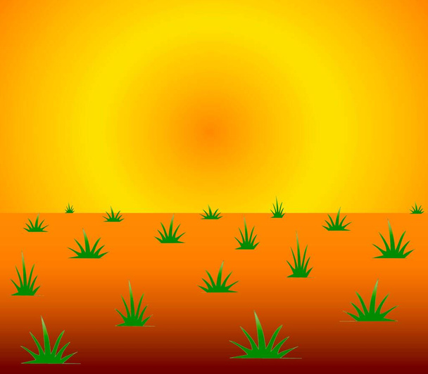 Sultry por do sol no deserto, fundo natural, clip art  - Foto, Imagem