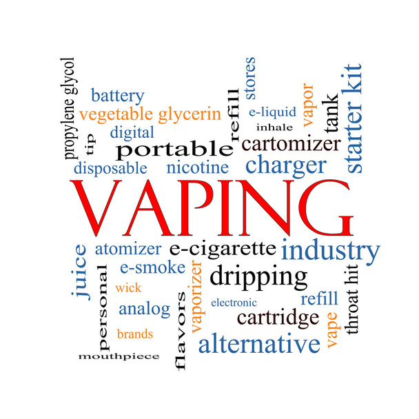 Vaping Word Cloud Concept - Photo, Image