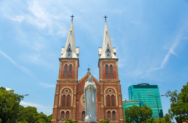 Notre dame kathedraal in ho chi minh city, vietnam. - Foto, afbeelding