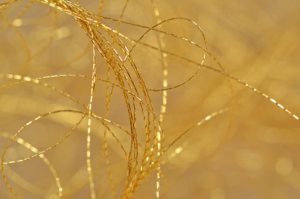 Goldene Fäden schließen uns selektiven Fokus - Foto, Bild