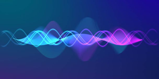 Illustration de lignes d'ondes sonores parlantes.Fond abstrait de mouvement dégradé coloré. - Photo, image