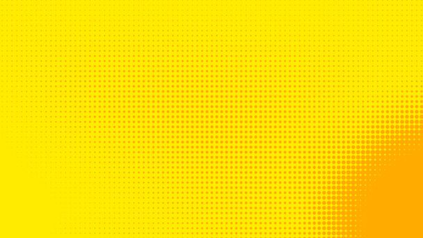 Точки полутонов желтый оранжевый цветовой узор градиентной текстуры с технологическим цифровым фоном. Точки поп-арт комиксы с летним фоном.  - Фото, изображение