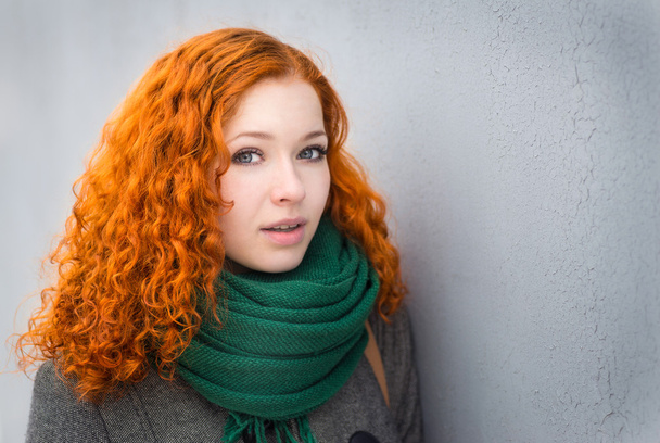 Redhead girl. - Fotoğraf, Görsel
