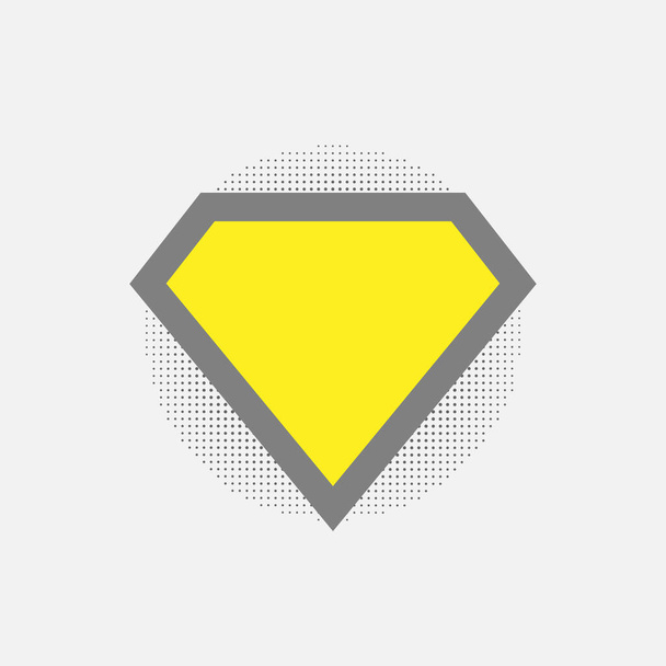 Значок вектора супергероя выделен на белом фоне. Шаблон логотипа Супермена - Вектор,изображение