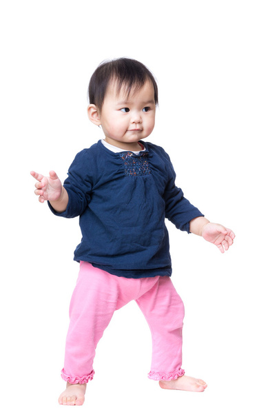Asian baby girl standing - Foto, Imagem