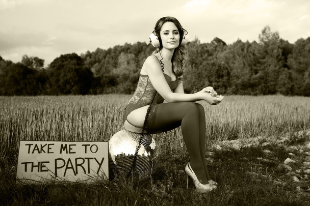 Yaz parti disko kız - Fotoğraf, Görsel