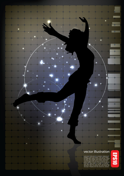 kobieta sylwetka tancerz - Wektor, obraz