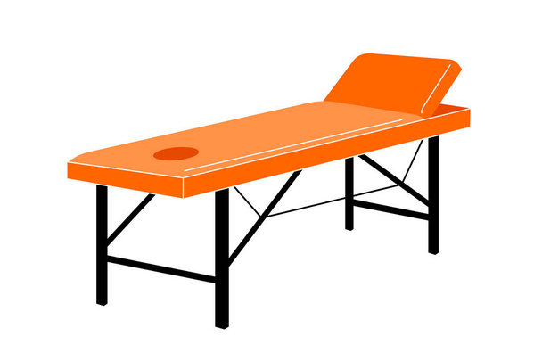 mesa de massagem. sofá de massagem - ilustração isolada no fundo branco. móveis para salão de beleza - Vetor, Imagem